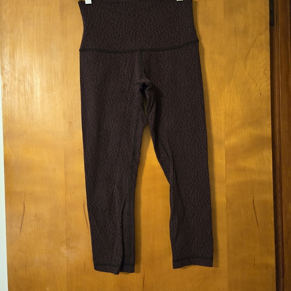 Lululemon Wunder Under Hi Rise Crop Leggings Digi Pixie Black Plum 6